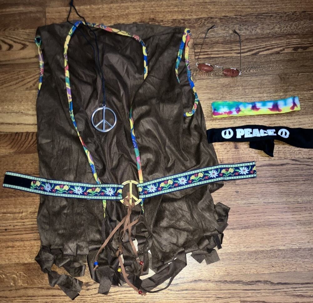 Forum Novelties Hippie Vest Halloween Costume Brown Men’s One Size + Accessories